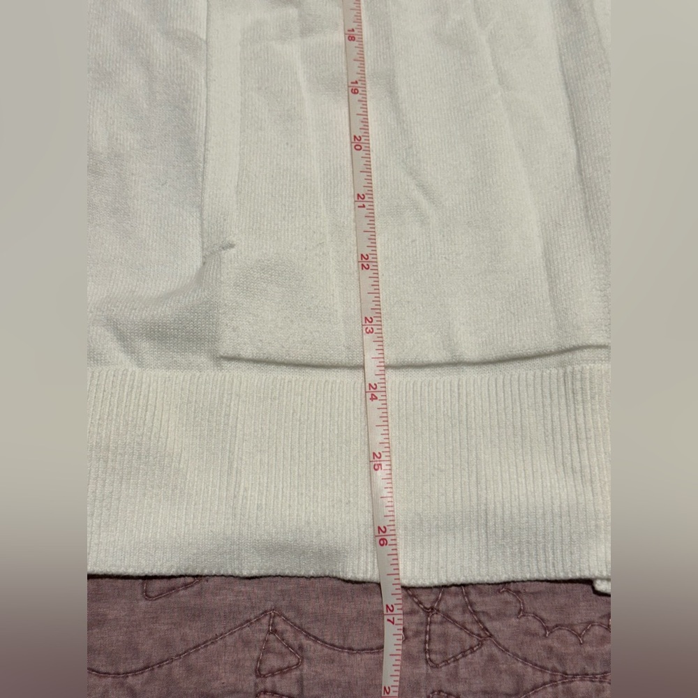 Lands End White Open Front Cardigan medium (10-12) - Picture 10 of 15